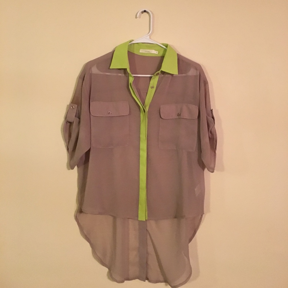 Nasty Gal Sheer Lush brand Blouse