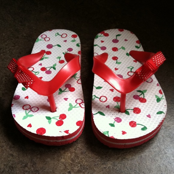 Cherry flip flops