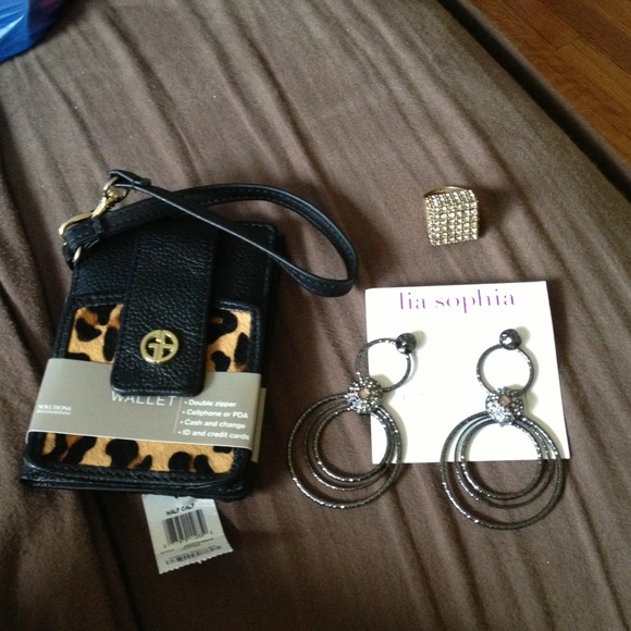 Bundle wallet earrings ring