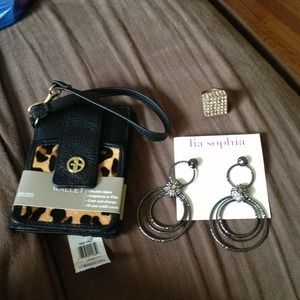 Bundle wallet earrings ring