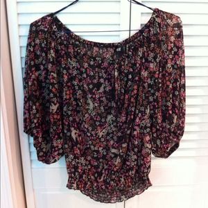 H&M Small flower print top