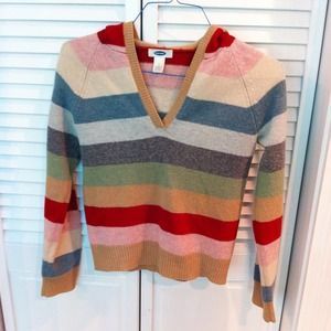 Hooded Old Navy striped sweater