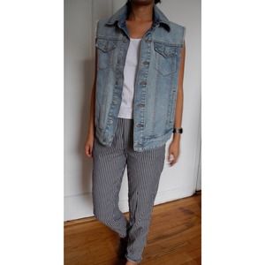 Cut sleeve jean jacket (price decrease from $19)