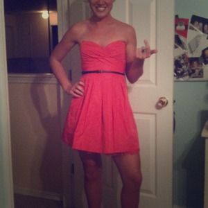 Bcbg short hot pink dress