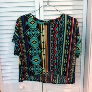 Fun tribal print top