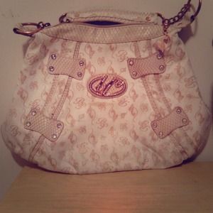 Baby Phat white monogram bag