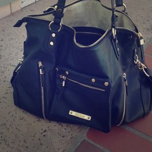 💋SOLD💋Black Leather Bag