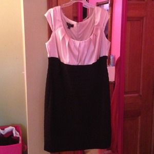 Black and gold body hugging dress