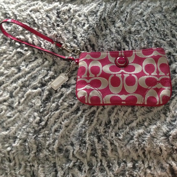 Pink Coach Wristlet