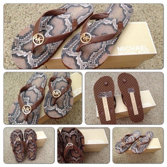 SOLD Final price! Michael Kors Flip Flops in Mocha