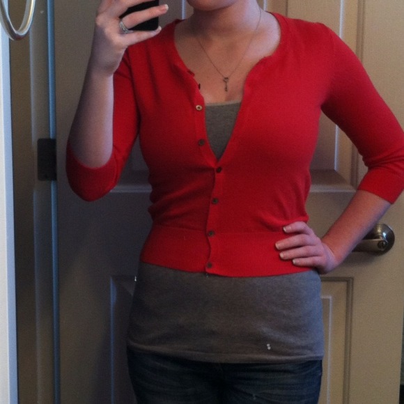 BUNDLED - Red Cropped Cardigan