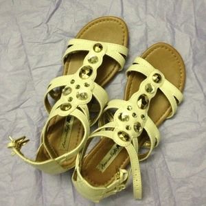 Cute flat sandals. Princess costume.