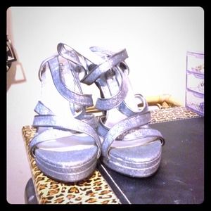 Silver glitter  shoes