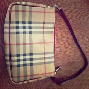 Burberry Tan Plaid Pochette Bag