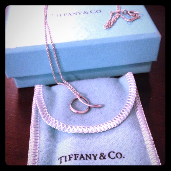 Tiffany's letter A necklace