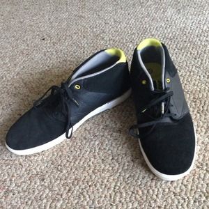 Vans scant LXVI sneakers black/green suede leath.