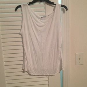 White subtly striped tank top