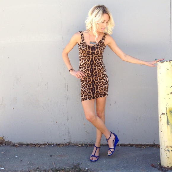 leopard bandage dress MEOW
