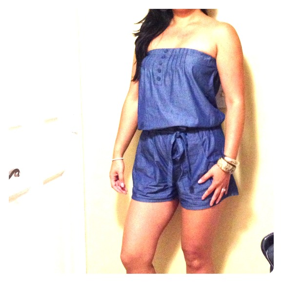 Denim romper