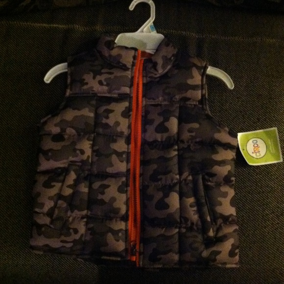 Toddler boys camo puffer vest