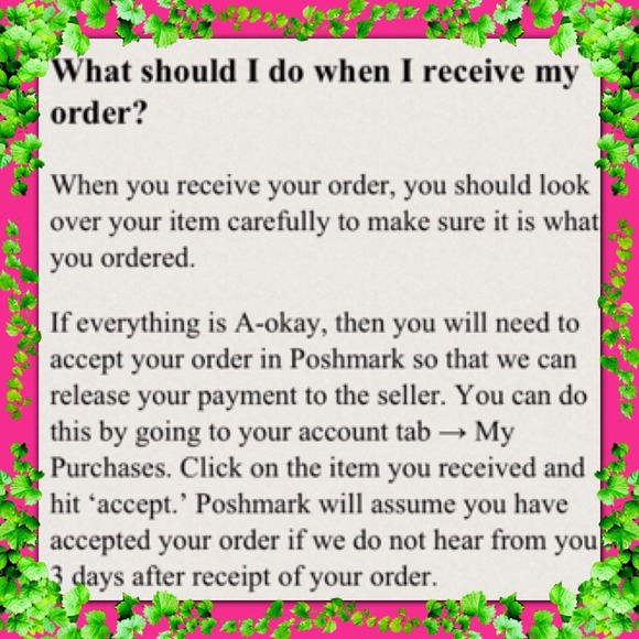 🎀BUYERS: WHAT TO DO WHEN YOU RECEIVE YOUR ORDER🎀