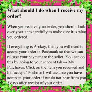 🎀BUYERS: WHAT TO DO WHEN YOU RECEIVE YOUR ORDER🎀