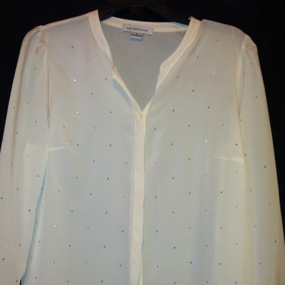 Liz Claiborne jeweled blouse. Medium.