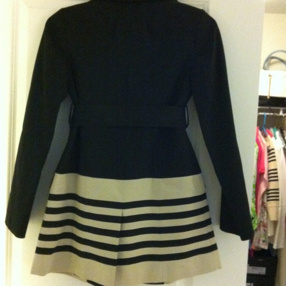 SOLD IN BUNDLE - Colorblock stripe trench coat - Picture 3 of 4