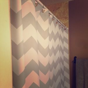 *SOLD* Brand new, adorable chevron shower curtain!