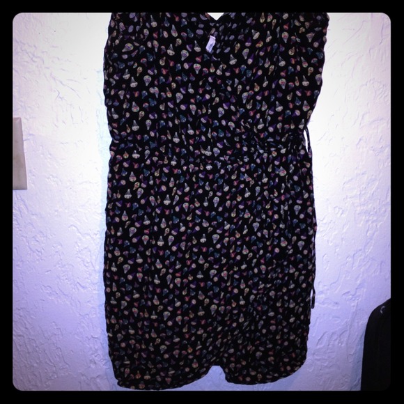 American Rag Wrap Dress with Parachute Pattern, LG