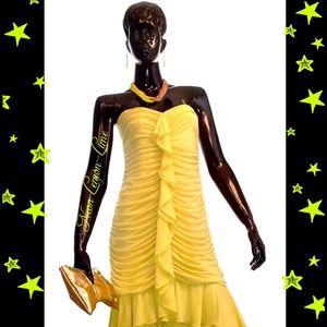 "Neon Lemon Lime" BCBG Strapless mermaid dress