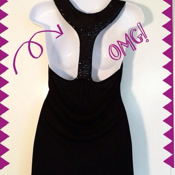 Aqua Tops - 🌟Aqua Black Sequined Racerback Top