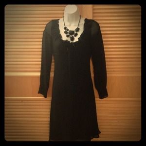 Black dress with chiffon