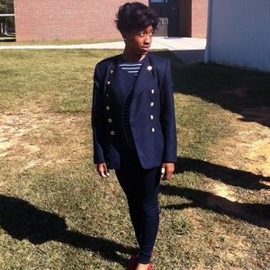 Vintage double breasted navy blue blazer