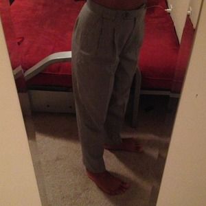 Black and white checkered trousers