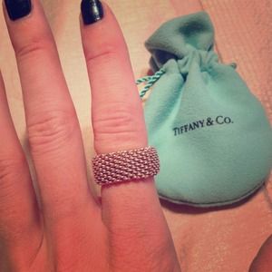 Tiffany inspired mesh ring