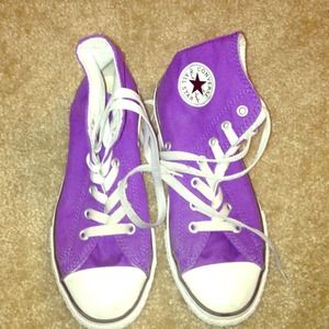 Purple High Top Converse Shoes