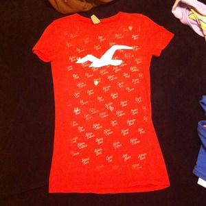 Hot pink (looks red but it's not) hollister shirt