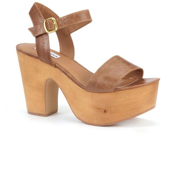 steve madden wooden platform heels