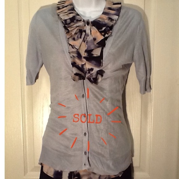 ***SOLD*** NY & Co light teal v-neck cardigan