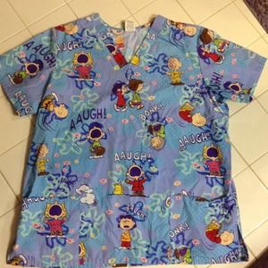 Charlie Brown scrub top