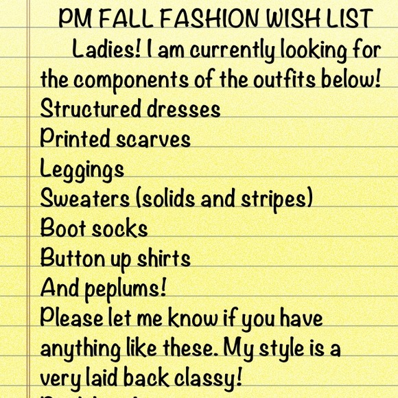 FALL FASHION WISH LIST!!