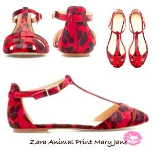 💋BNIBWT Animal Print Mary Jane Flat💋