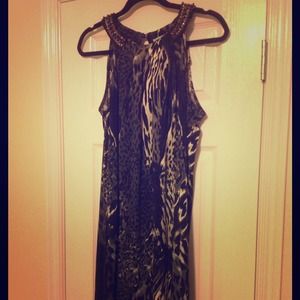 SOLD Animal print beaded dress new never worn
