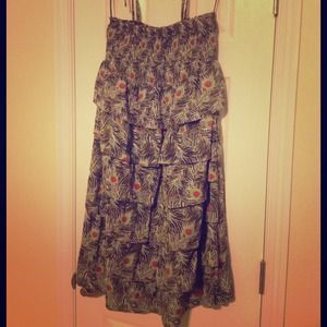 SOLD Peacock print summer dress