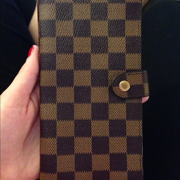Damier ebene wallet / clutch