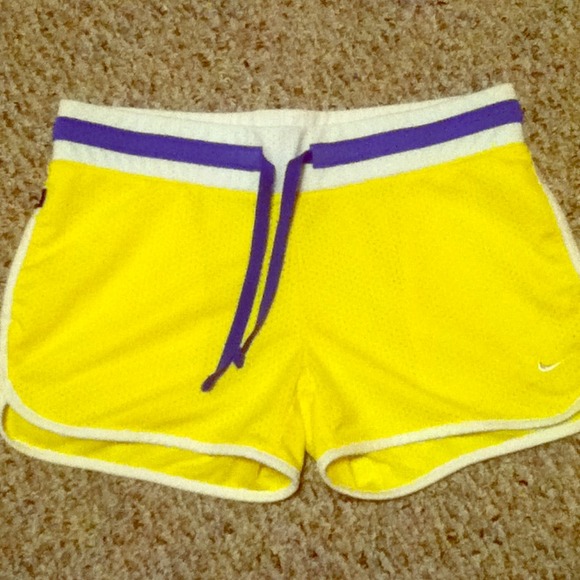 Yellow Nike shorts