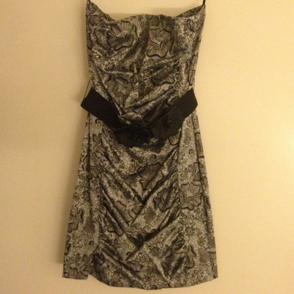 Strapless evening dress