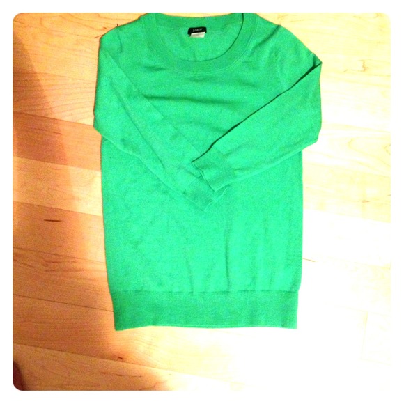 Green merino j.crew sweater