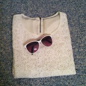 Lace top & Betsy Johnson sunglasses